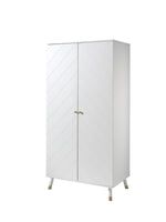 VIPACK - Armoire BILLY 2 Portes Blanc Satiné
