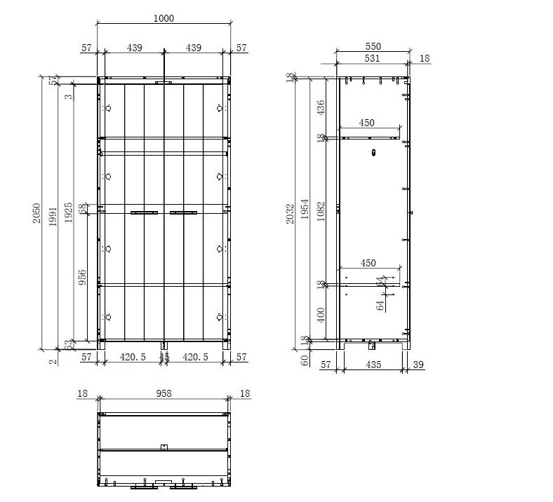 VIPACK - Armoire ERIK 2 Portes Blanc