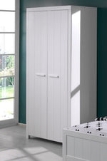 VIPACK - Armoire ERIK 2 Portes Blanc