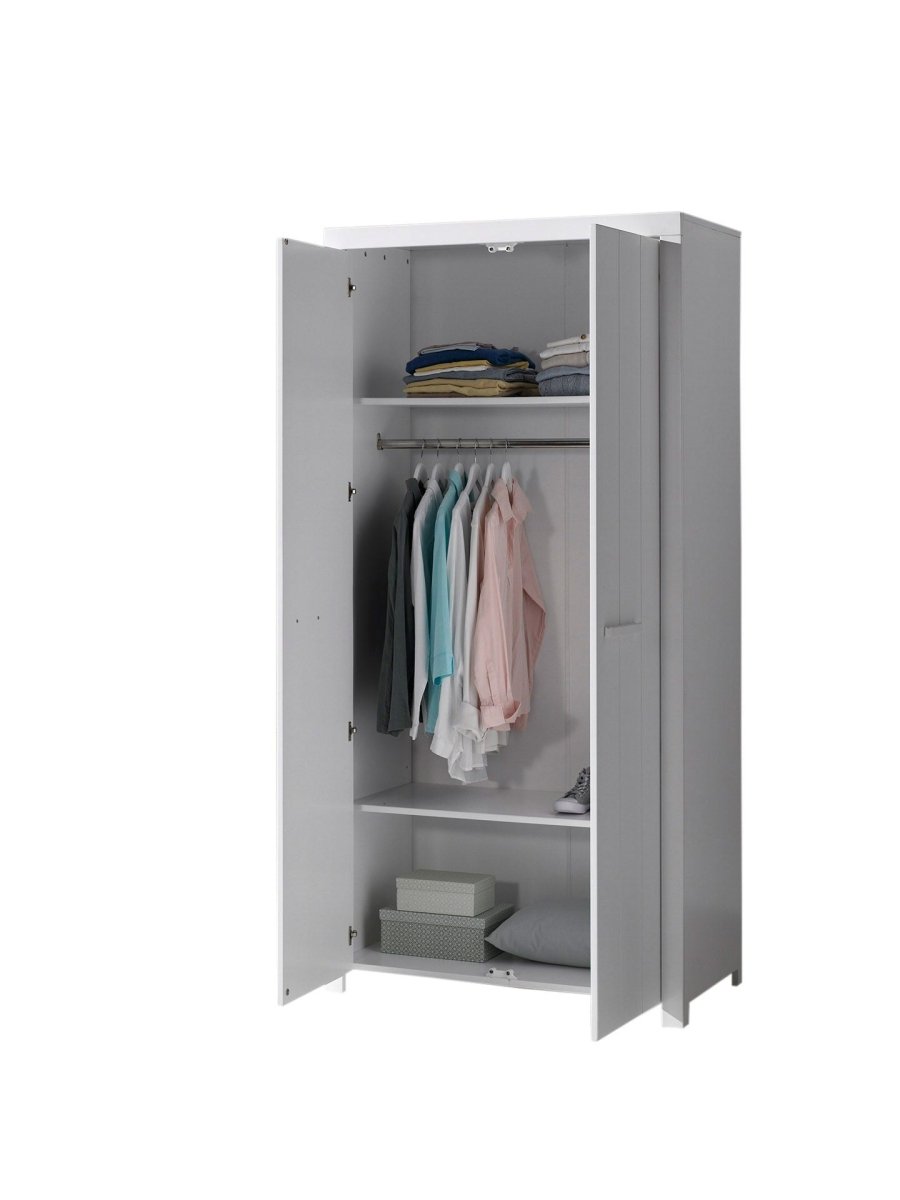 VIPACK - Armoire ERIK 2 Portes Blanc