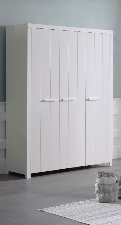 VIPACK - Armoire ERIK 3 Portes Blanc - Les Petits