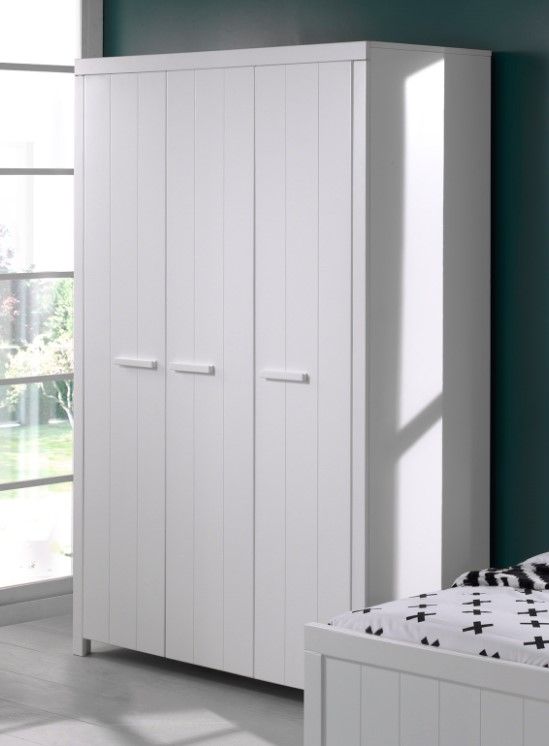 VIPACK - Armoire ERIK 3 Portes Blanc