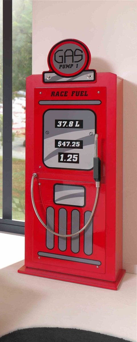VIPACK - Armoire GAS PUMP Rouge Pour Lit Voiture
