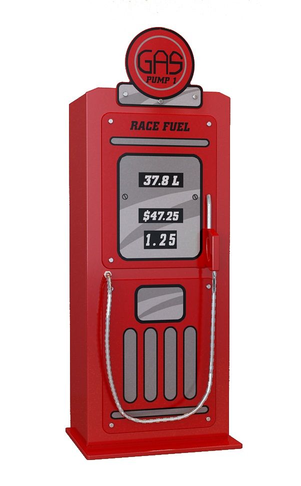 VIPACK - Armoire GAS PUMP Rouge Pour Lit Voiture