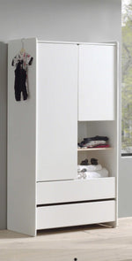 VIPACK - Armoire KIDDY 2 Portes Blanc