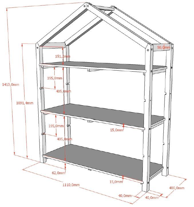 VIPACK - Bibliotèque DALLAS Anthracite