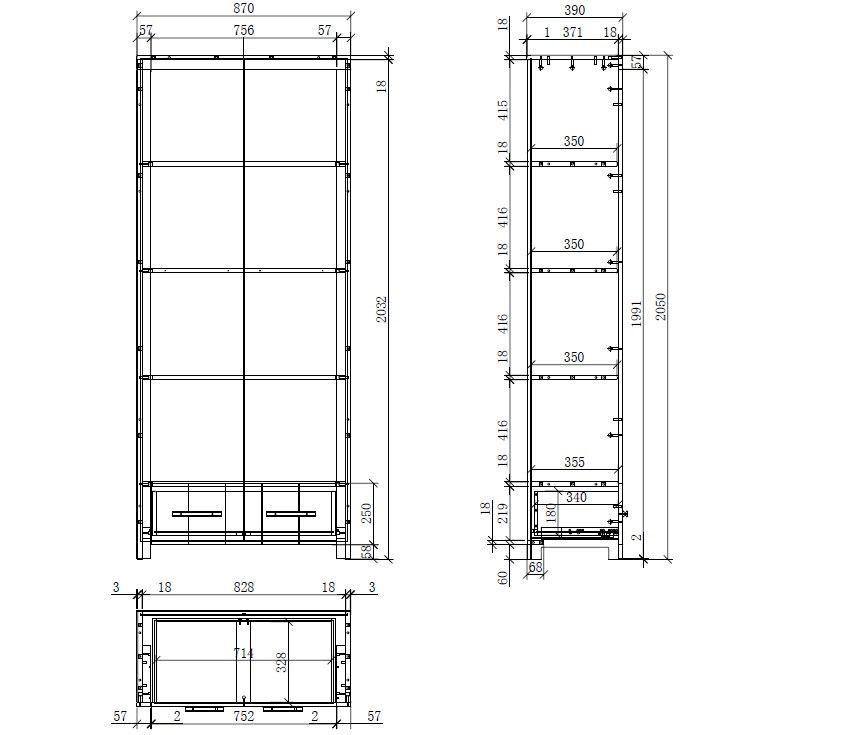 VIPACK - Bibliothèque ERIK Blanc