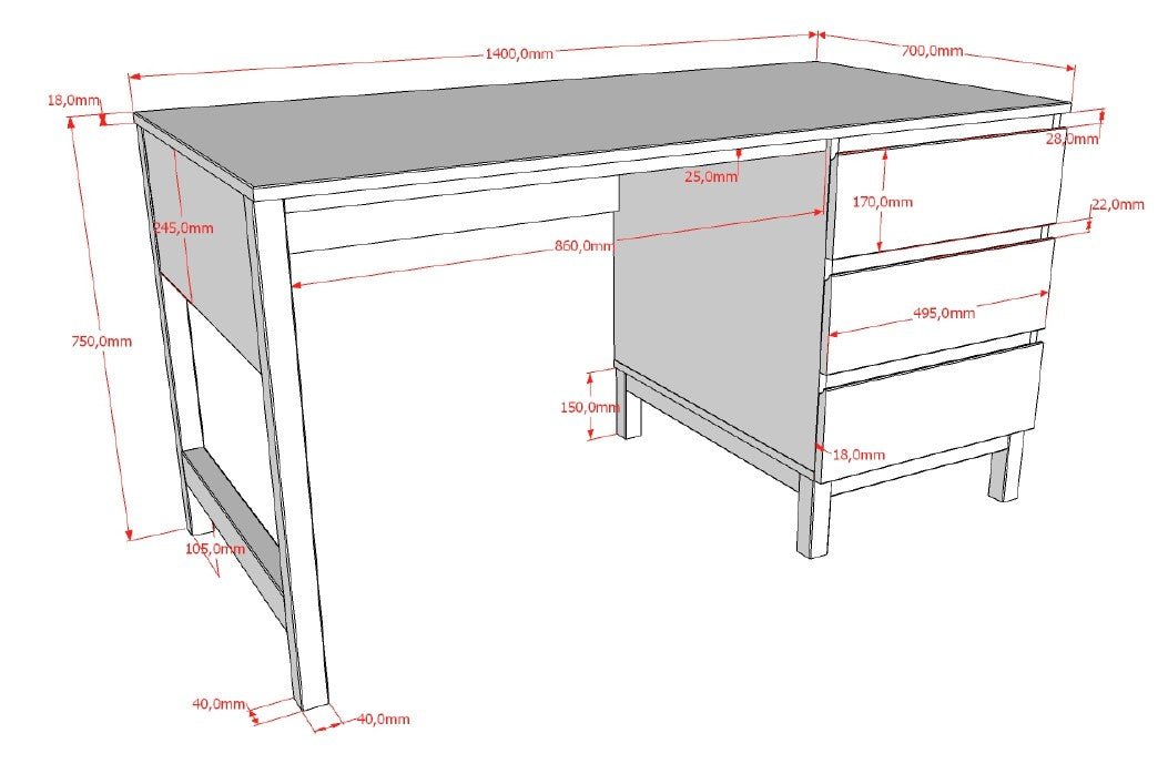 VIPACK-Bureau Eva – Blanc
