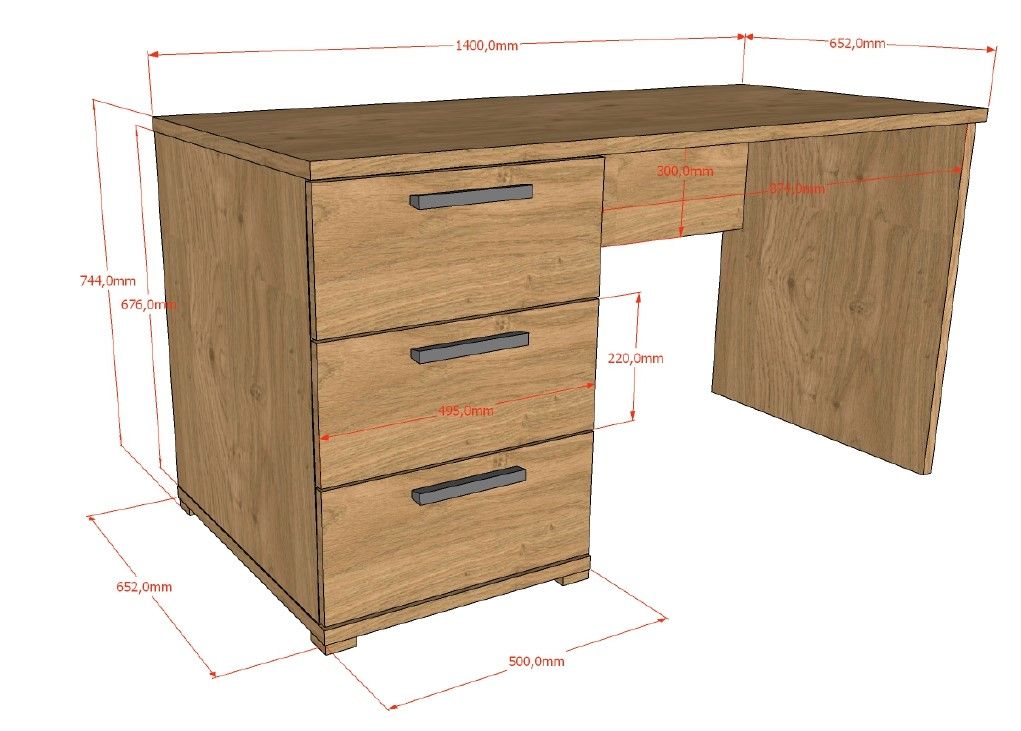 VIPACK - Bureau SAM Chêne