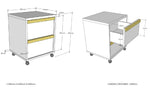 VIPACK - Caisson De Bureau LONDON Blanc