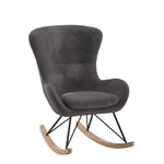 VIPACK - Chaise À Bascule Maxi ROCKY Bouclé Anthracite