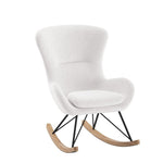 VIPACK - Chaise À Bascule Maxi ROCKY Bouclé Blanc