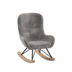 VIPACK - Chaise À Bascule Mini ROCKY Bouclé Anthracite