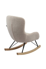 VIPACK - Chaise À Bascule Mini ROCKY Bouclé Beige