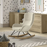 VIPACK - Chaise À Bascule Mini ROCKY Bouclé Beige