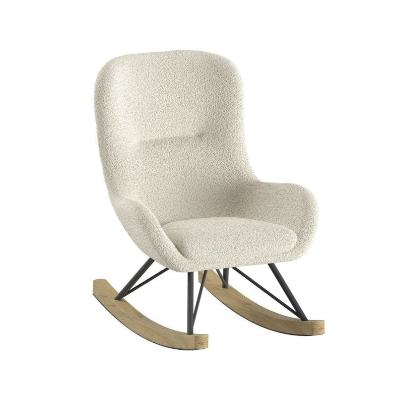 VIPACK - Chaise À Bascule Mini ROCKY Bouclé Beige