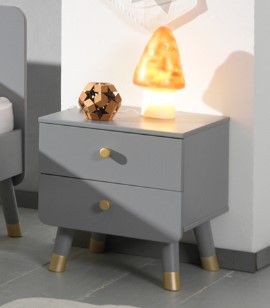 VIPACK - Chevet BILLY Gris Intemporel