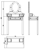 VIPACK - Coiffeuse AMORI Blanc - Les Petits