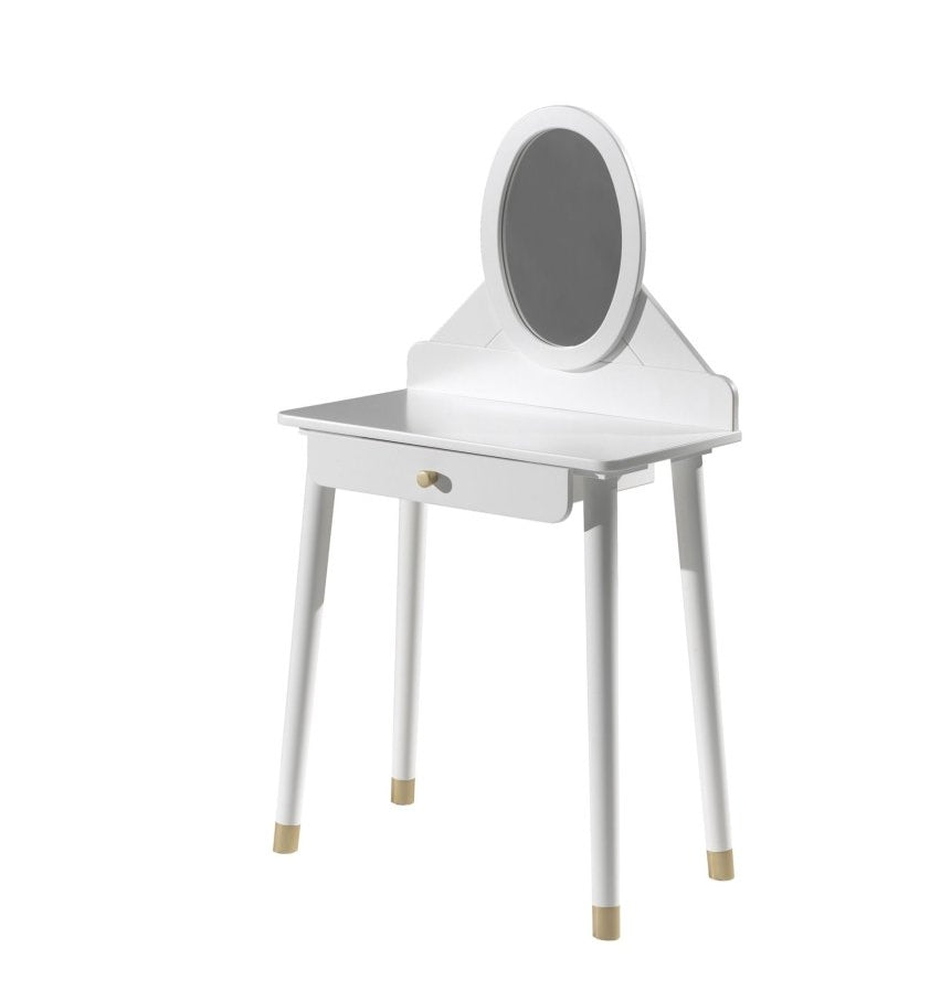 VIPACK - Coiffeuse BILLY Blanc Satiné