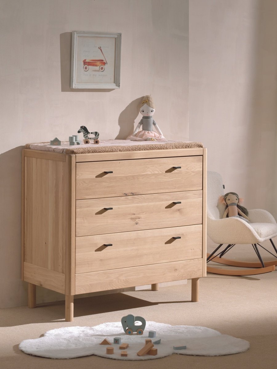 VIPACK-Commode À 3 Tiroirs Forrest – En Chêne