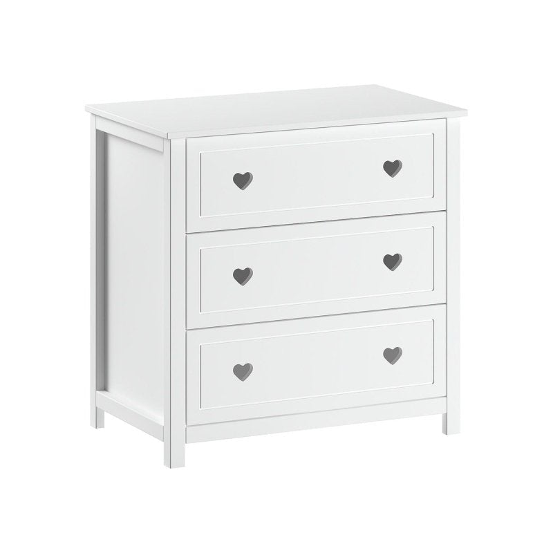 VIPACK - Commode AMORI 3 Tiroirs Blanc