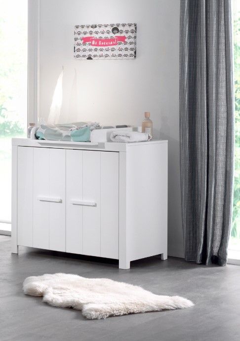 VIPACK - Commode ERIK 2 Portes Blanc
