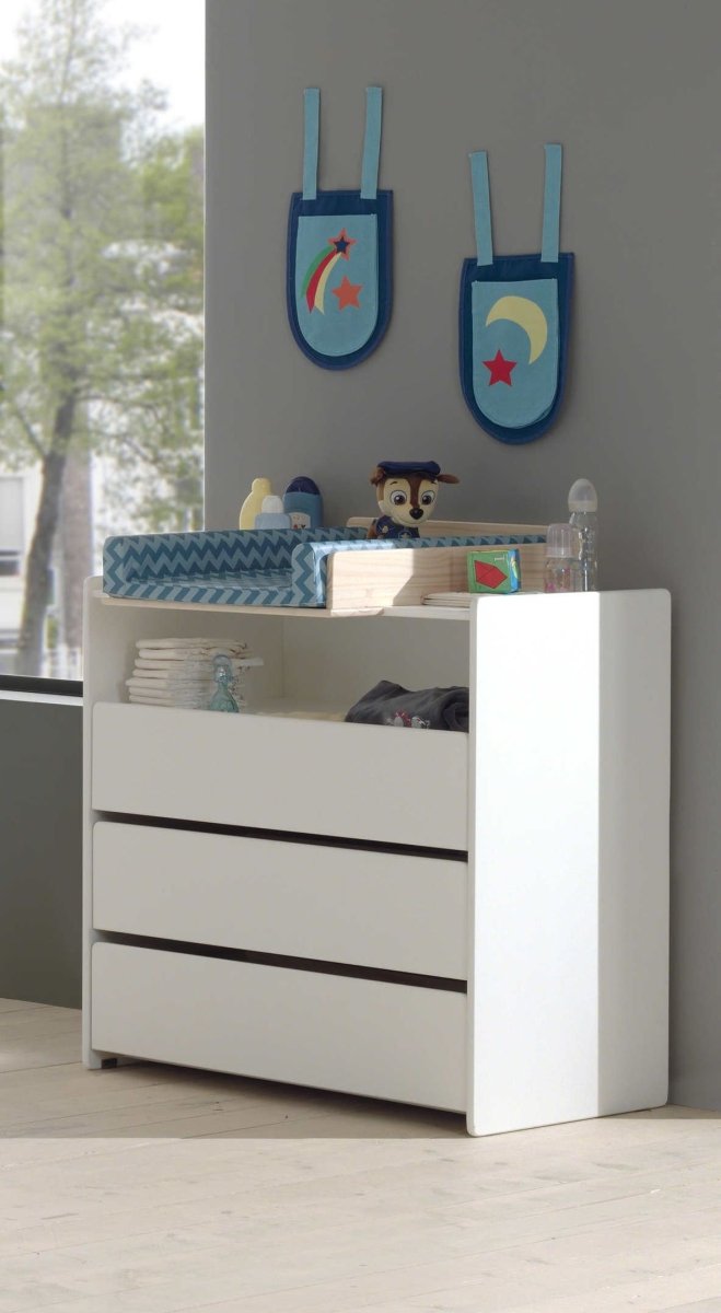 VIPACK - Commode KIDDY 3 Tirroirs Blanc