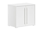 VIPACK - Commode SAM 2 Portes Pour Lit Mi - Hauteur Blanc