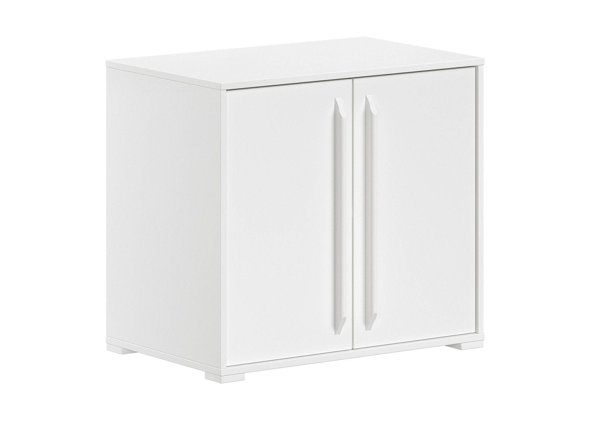 VIPACK - Commode SAM 2 Portes Pour Lit Mi - Hauteur Blanc