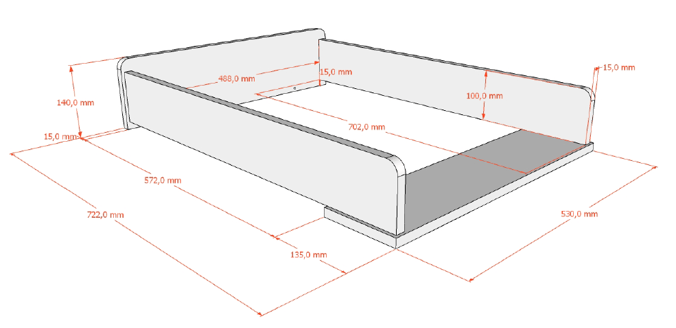 VIPACK-Ensemble Lit Bébé + Lit + Plan À Langer Swingo – 60 x 120 Cm – Argile