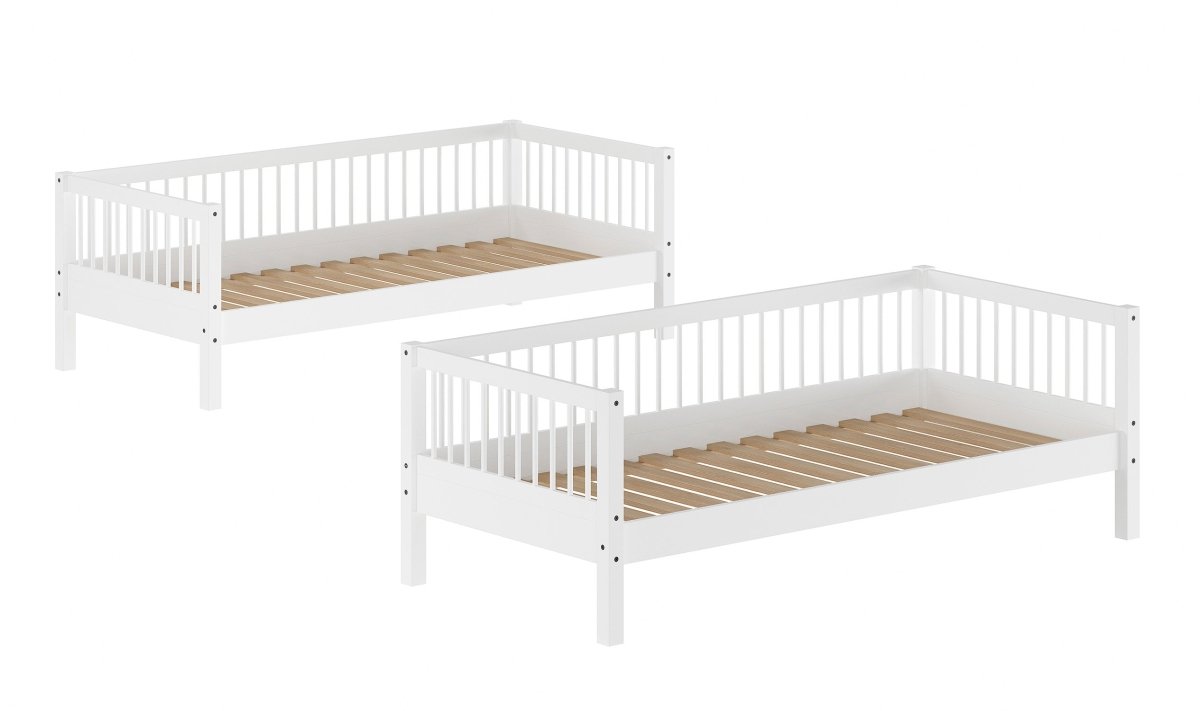 VIPACK-Ensemble Lit Superposé + Lit Banquette + Lit + Pieds De Conversion Forrest – 90 x 200 Cm – Blanc