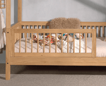 VIPACK-Ensemble Lit Superposé + Lit + Barrière De Sécurité Forrest – 90 x 200 Cm – En Chêne
