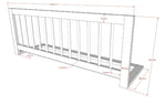 VIPACK-Ensemble Lit Superposé + Lit + Barrière De Sécurité + Tiroir De Rangement Forrest – 90 x 200 Cm