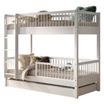 VIPACK-Ensemble Lit Superposé + Lit + Barrière De Sécurité + Tiroir De Rangement Forrest – 90 x 200 Cm – Blanc