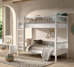 VIPACK-Ensemble Lit Superposé + Lit + Barrière De Sécurité + Tiroir De Rangement Forrest – 90 x 200 Cm – Blanc