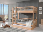 VIPACK-Ensemble Lit Superposé + Lit + Tiroir De Rangement Forrest – 90 x 200 Cm