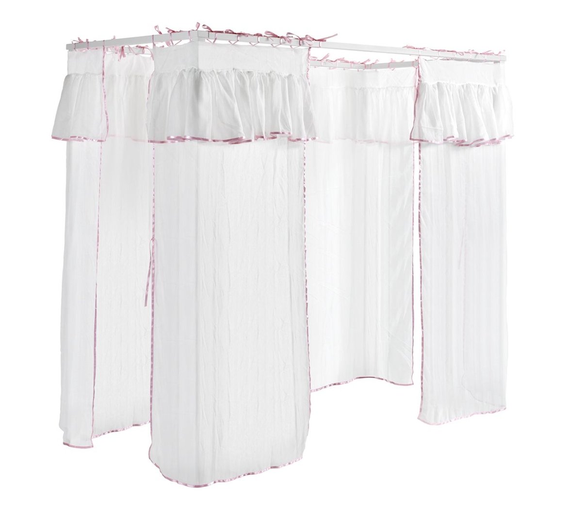 VIPACK - Lit à Baldaquin AMORI 90x200 cm Blanc