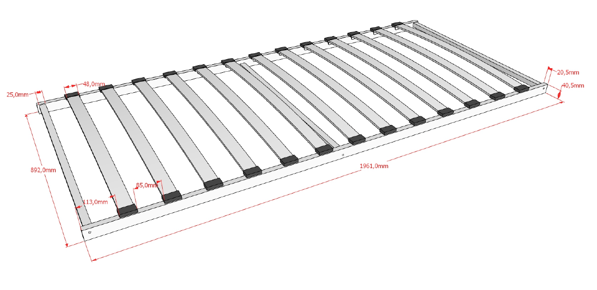 VIPACK - Lit ALEX 90x200cm