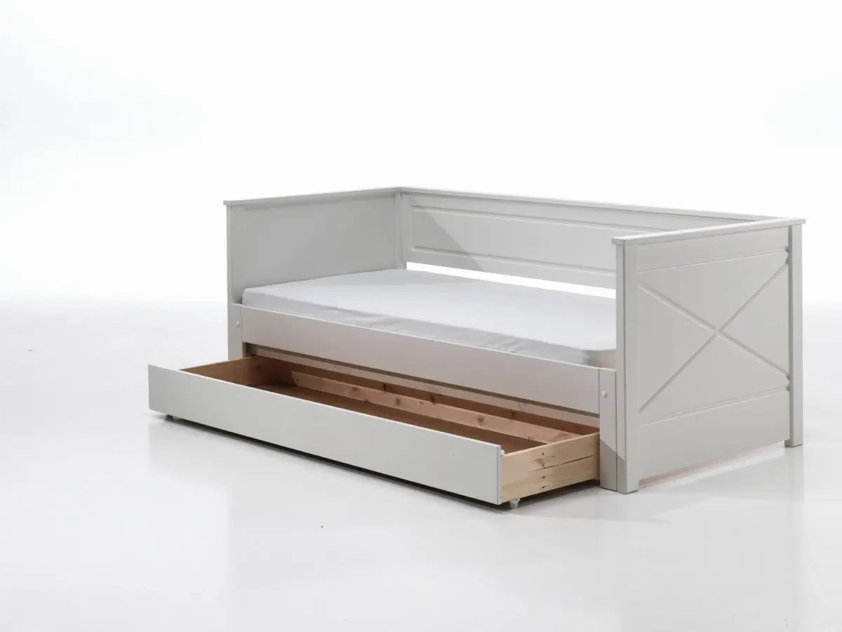 VIPACK - Lit Amouvable (93) 90 X 200 cm PINO / SCOTT Blanc