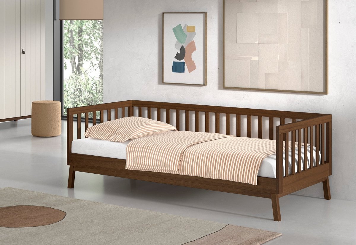 VIPACK-Lit Banquette Sezane – 90 x 200 Cm – Noyer