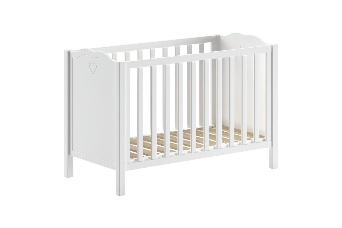 VIPACK - Lit Bébé AMORI 60x120 CM Blanc