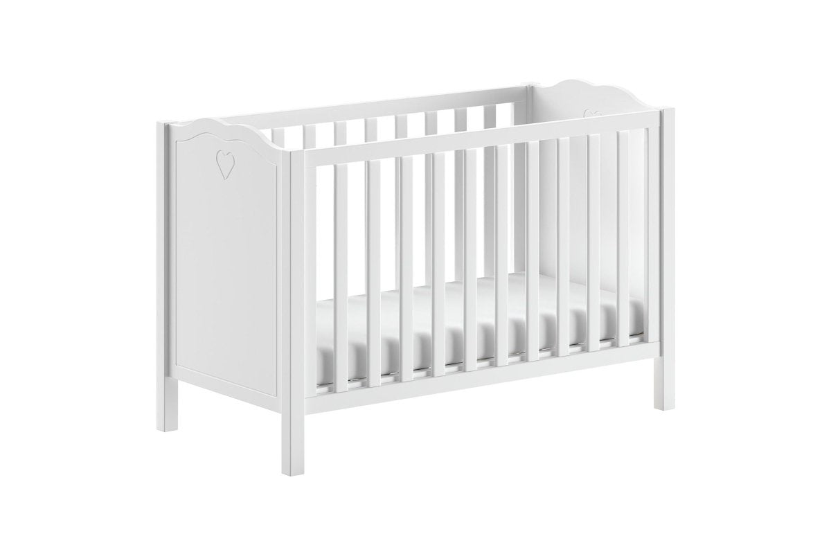 VIPACK - Lit Bébé AMORI 60x120 CM Blanc