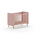 VIPACK - Lit Bébé BILLY 60x120cm Rose Terre