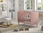 VIPACK - Lit Bébé BILLY 60x120cm Rose Terre