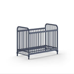 VIPACK - Lit Bébé BRONXX 60x120 cm Bleu Denim