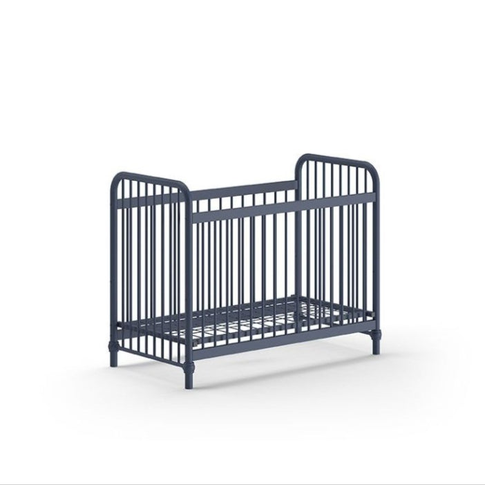 VIPACK - Lit Bébé BRONXX 60x120 cm Bleu Denim