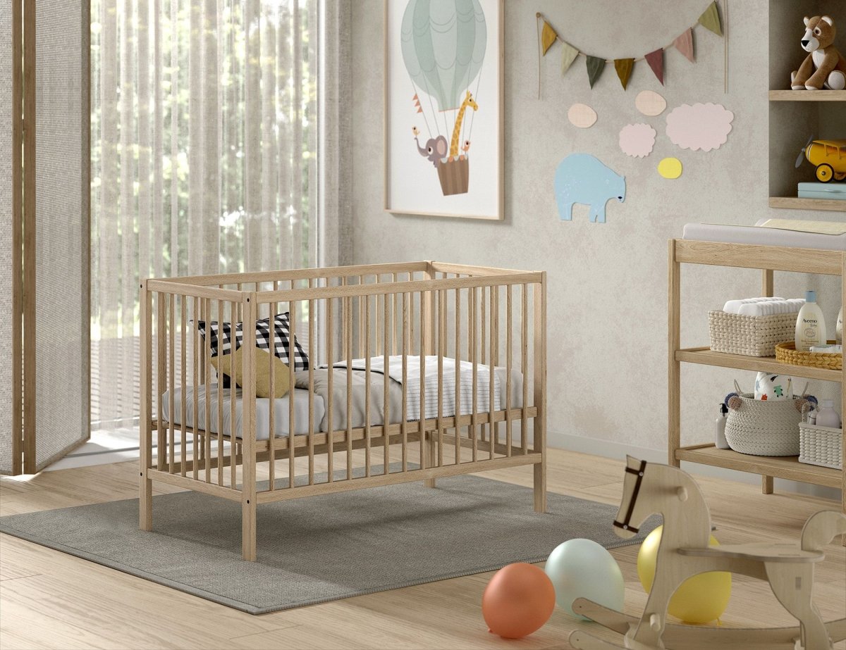 VIPACK - Lit Bébé DINO 60x120cm Naturel