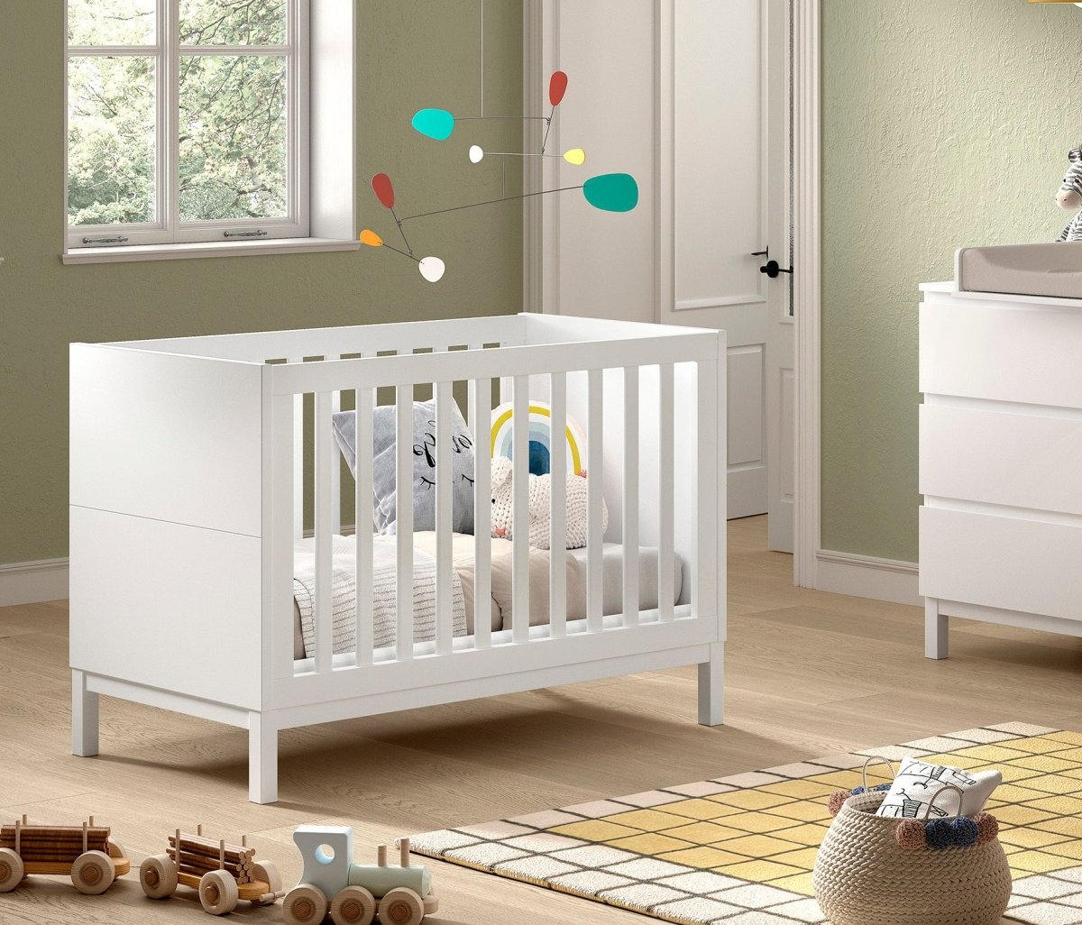 VIPACK-Lit Bébé Eva – 60 x 120 Cm – Blanc