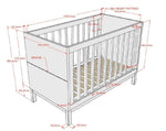 VIPACK-Lit Bébé Eva – 60 x 120 Cm – Blanc