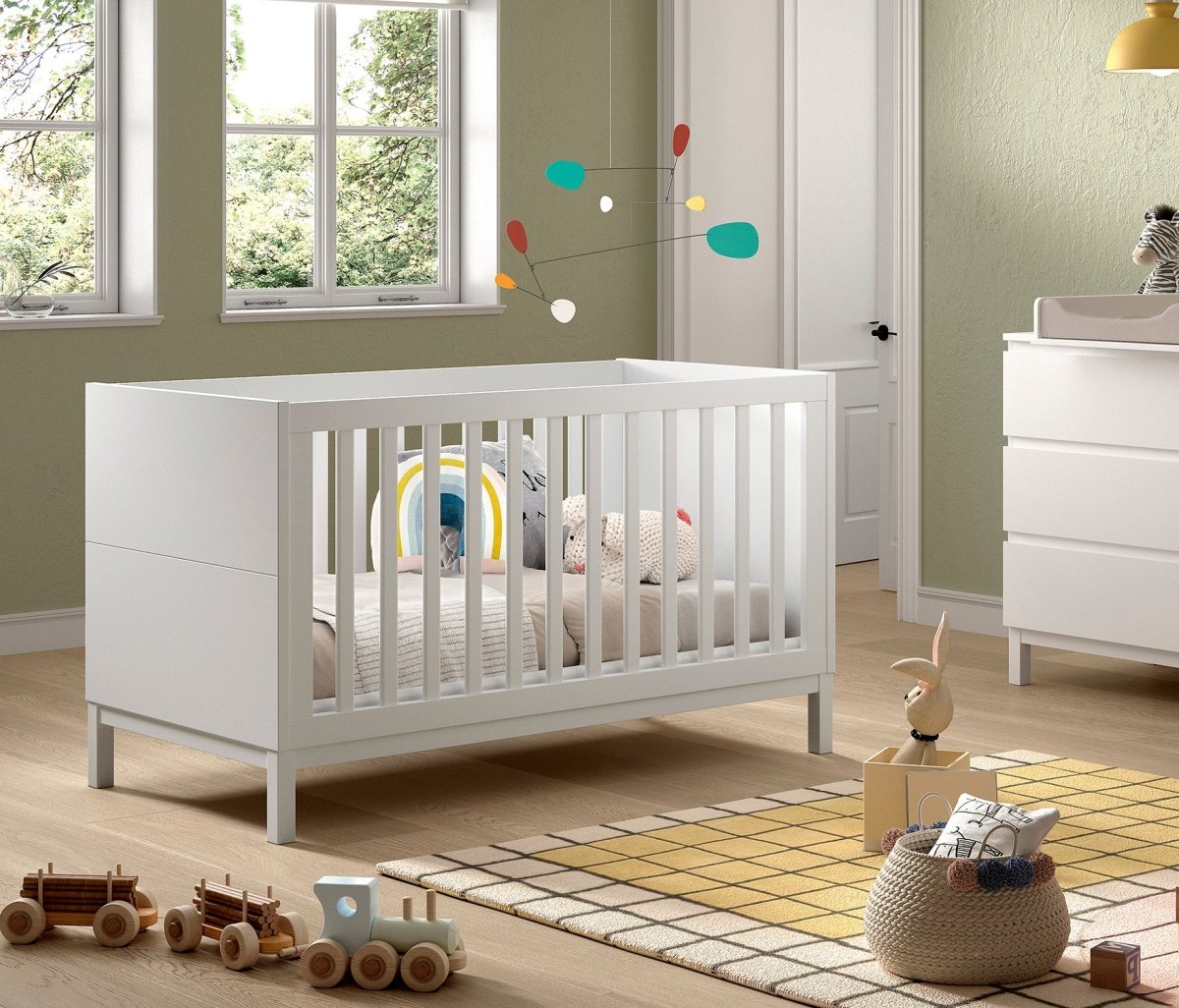 VIPACK-Lit Bébé Évolutif Eva – 70 x 140 Cm – Blanc